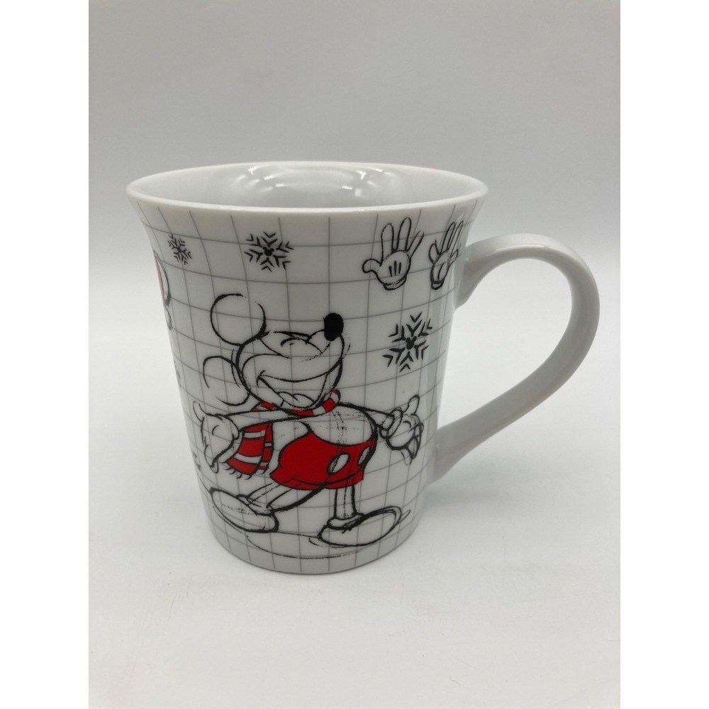 Disney Mickey Mouse Christmas Sketch Mug Zrike Model Sheet Grid Holiday Coffee